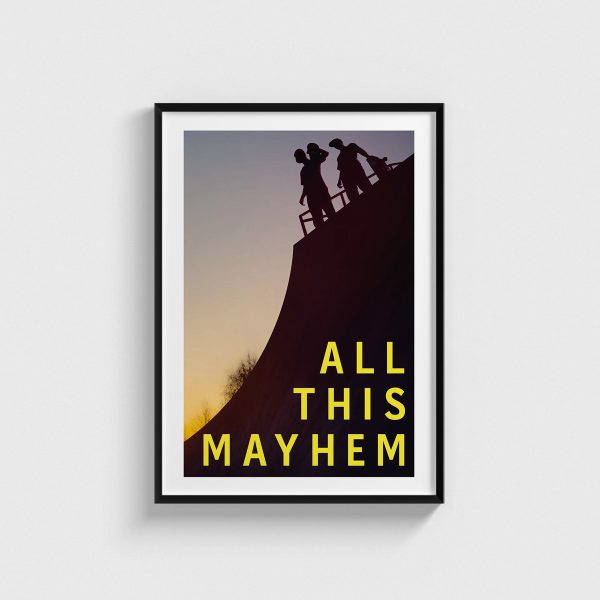 All This Mayhem film posteri, siyah çerçeveli tablo