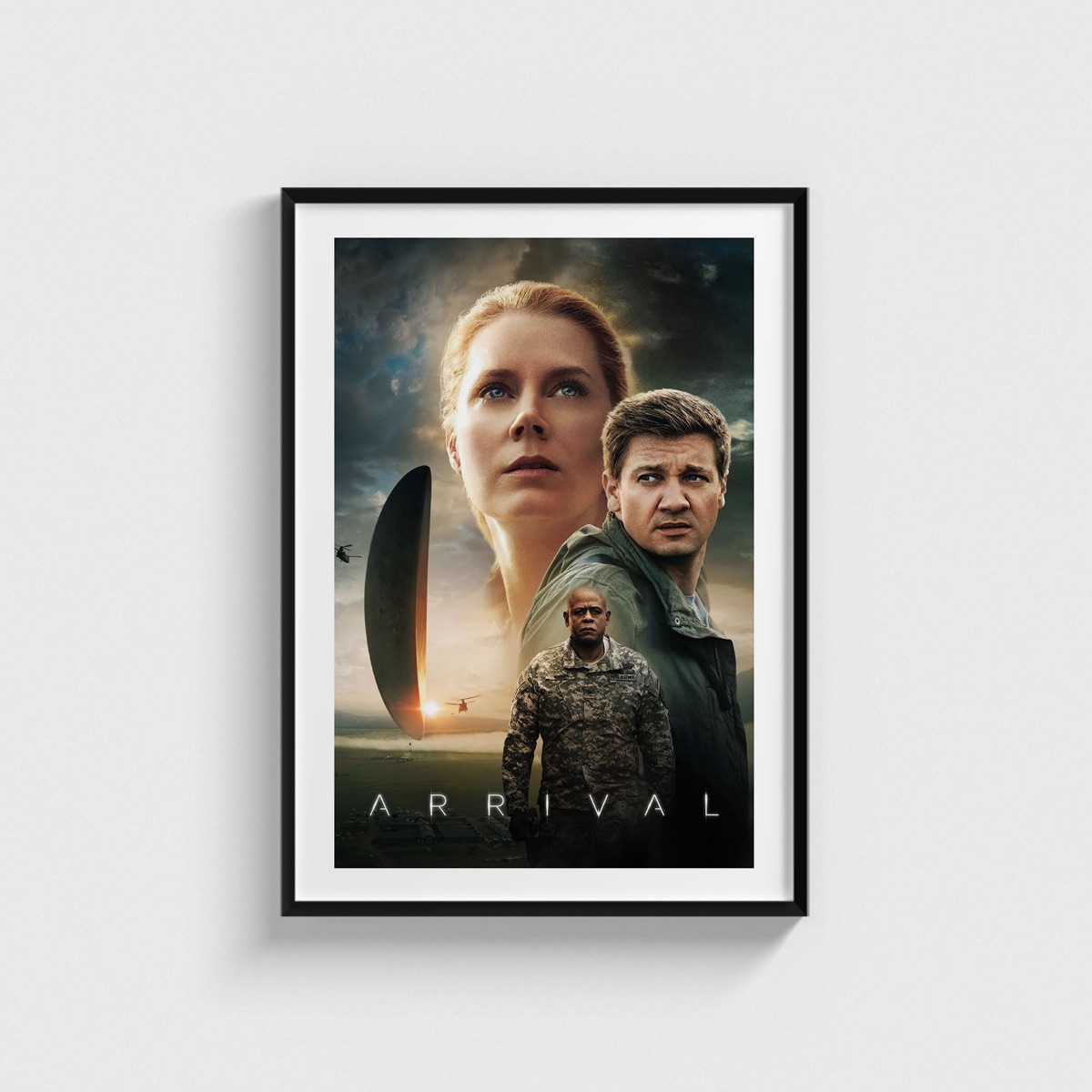 Arrival film posteri, siyah çerçeveli tablo