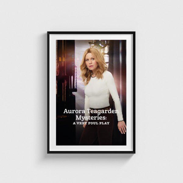 Aurora Teagarden Mysteries A Very Foul Play film posteri, siyah çerçeveli tablo