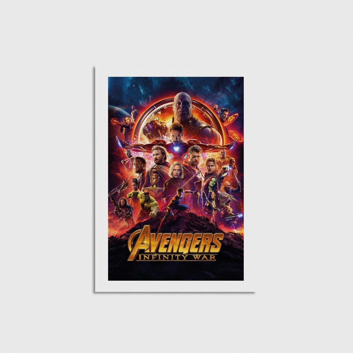 Avengers Infinity War film posteri, çerçevesiz poster
