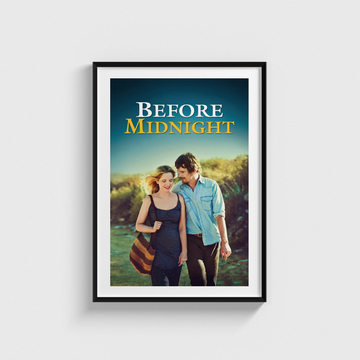 Before Midnight film posteri, siyah çerçeveli tablo