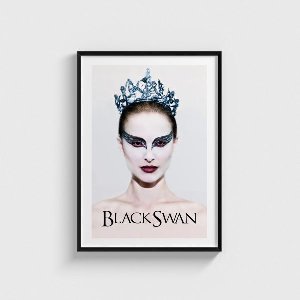 Black Swan film posteri, siyah çerçeveli tablo