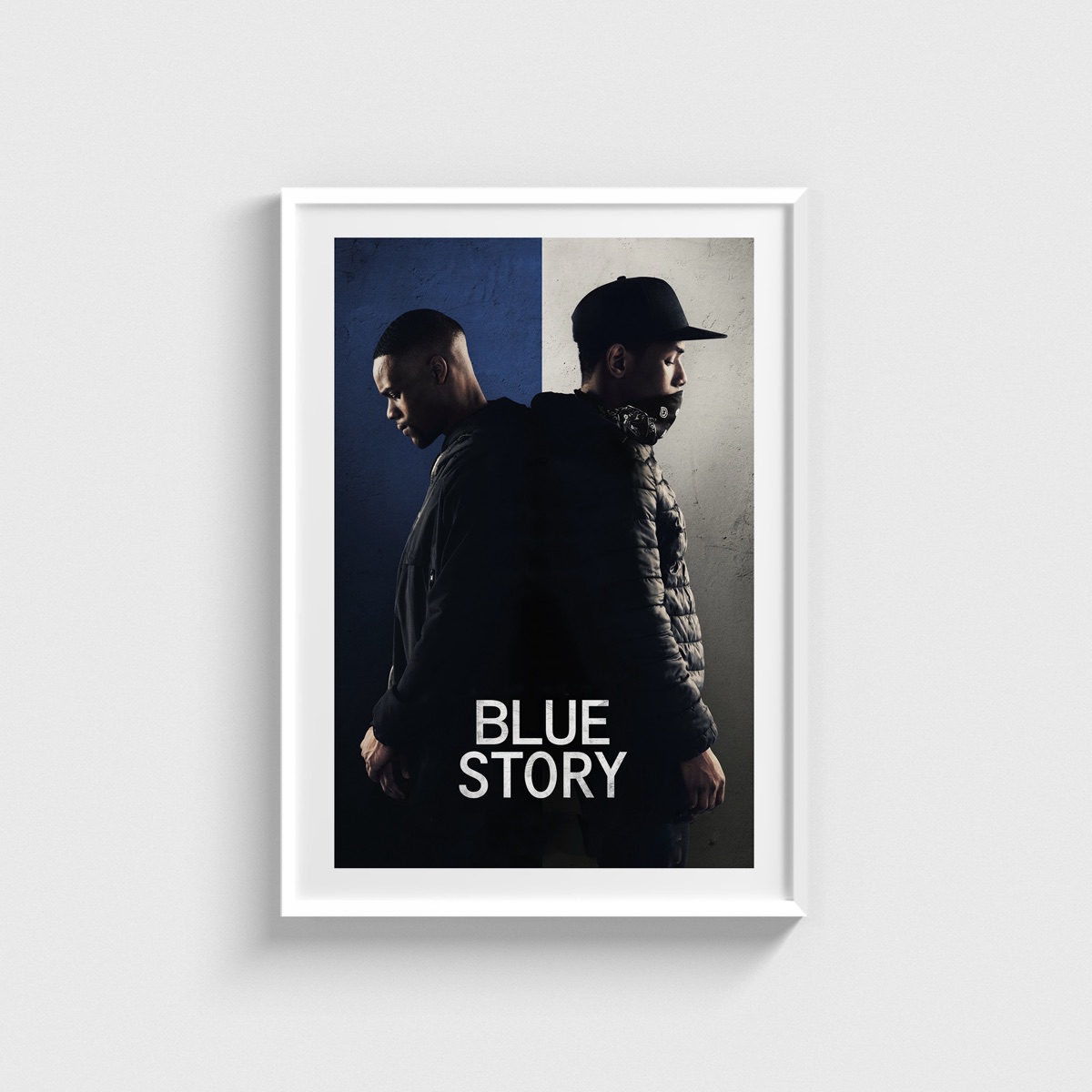 Blue Story film posteri, beyaz çerçeveli tablo