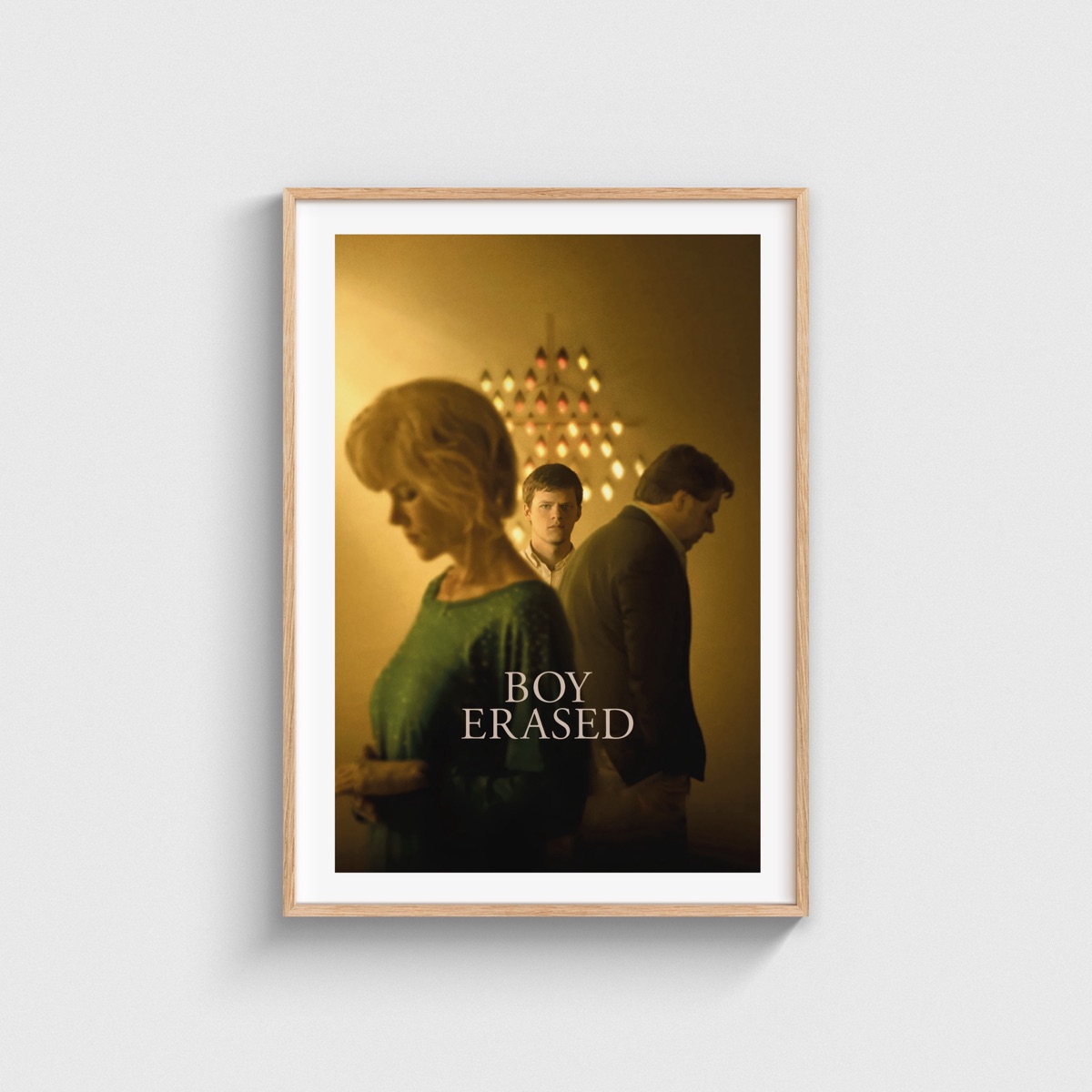 Boy Erased film posteri, ahşap çerçeveli tablo