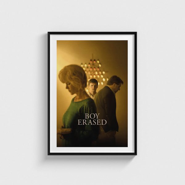Boy Erased film posteri, siyah çerçeveli tablo
