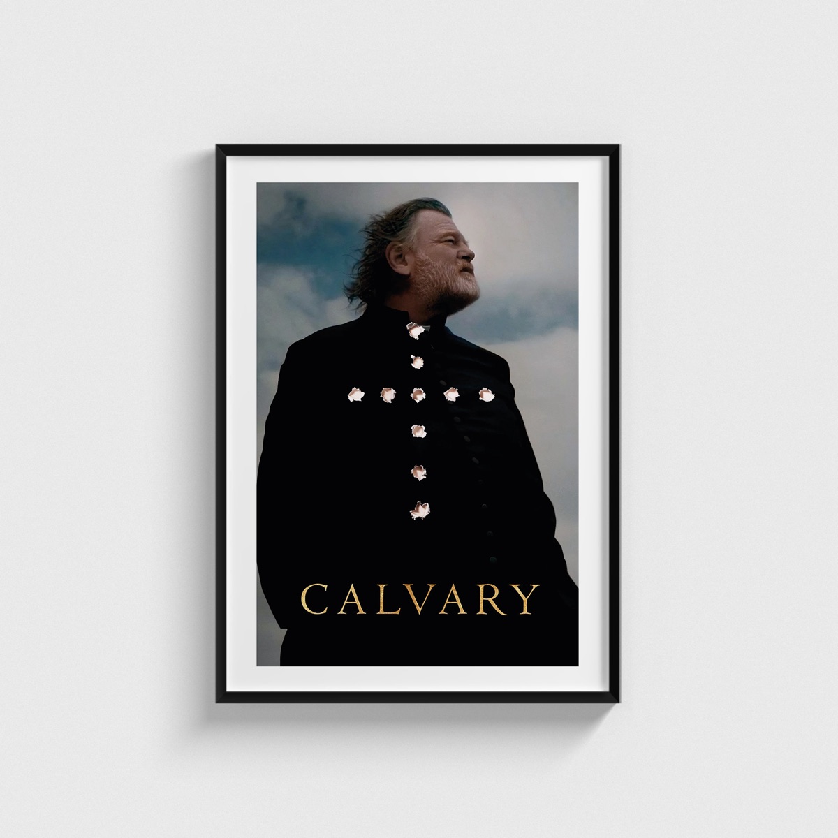 Calvary film posteri, siyah çerçeveli tablo