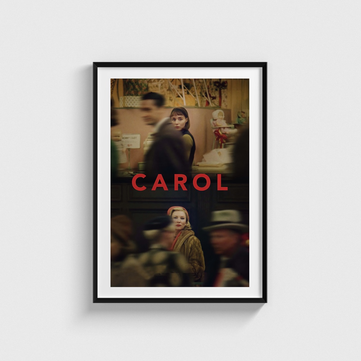 Carol film posteri, siyah çerçeveli tablo