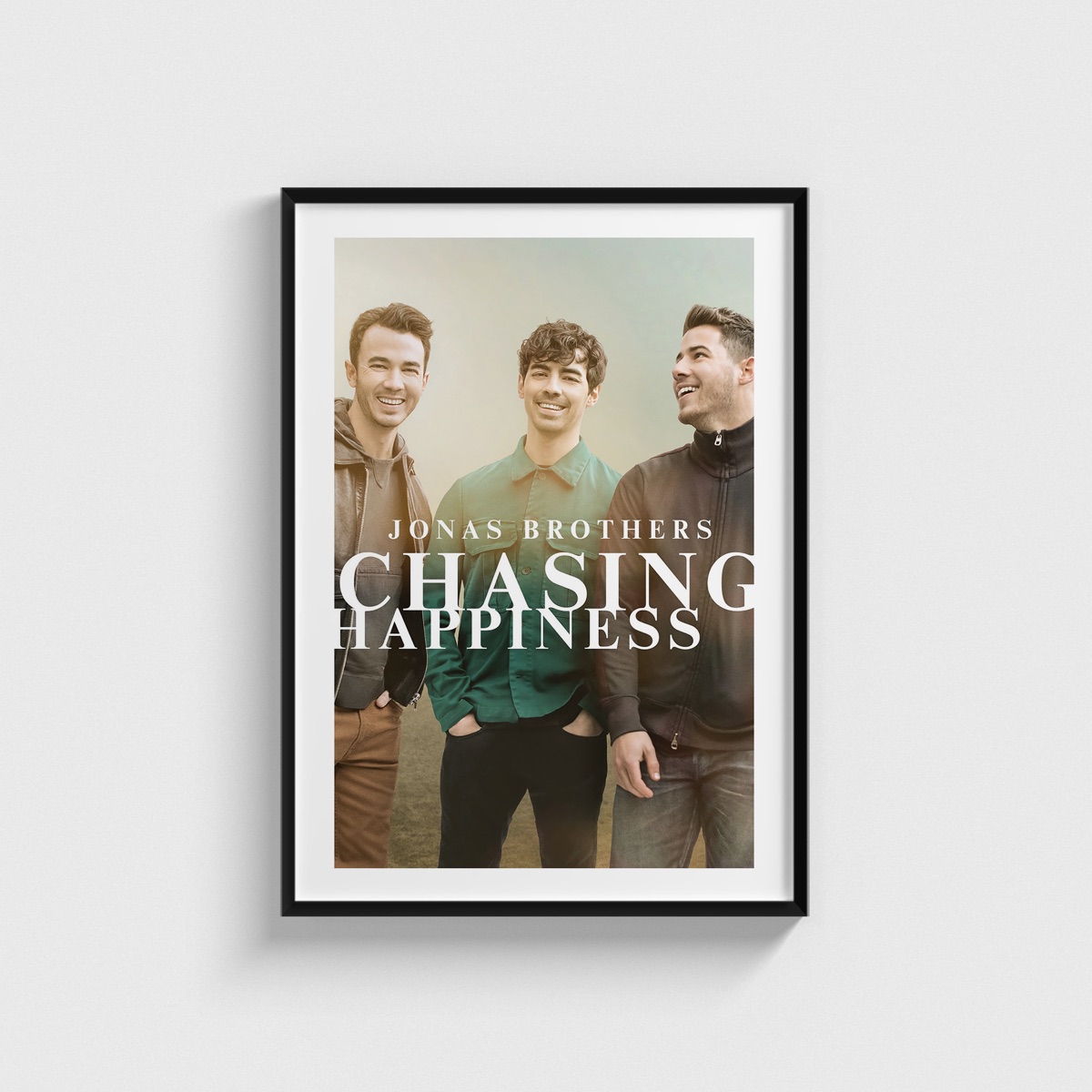 Chasing Happiness film posteri, siyah çerçeveli tablo