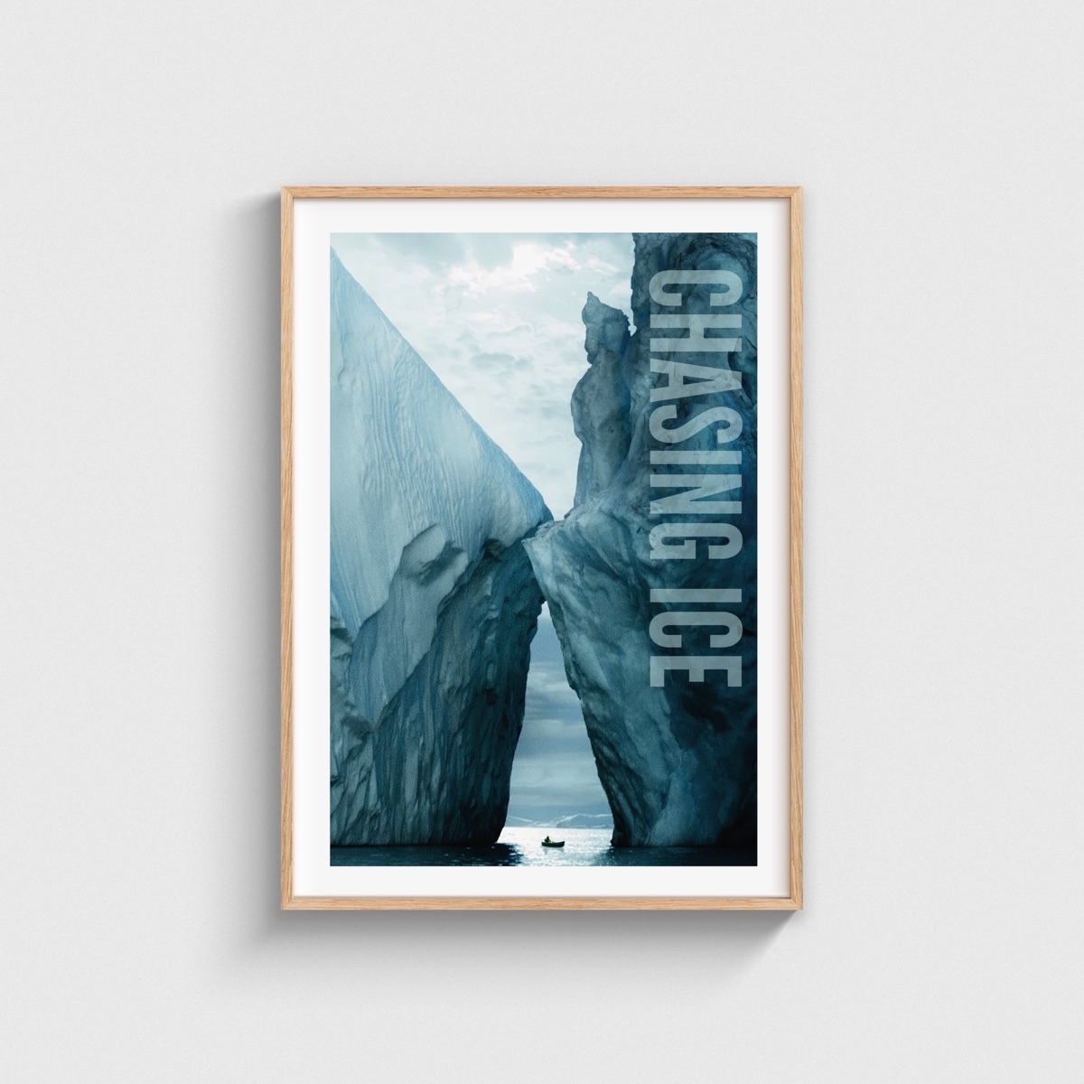 Chasing Ice film posteri, ahşap çerçeveli tablo