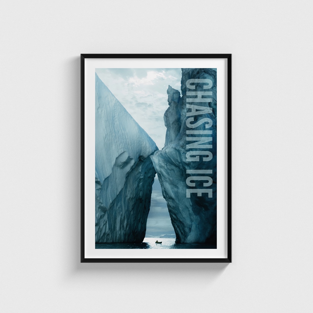 Chasing Ice film posteri, siyah çerçeveli tablo