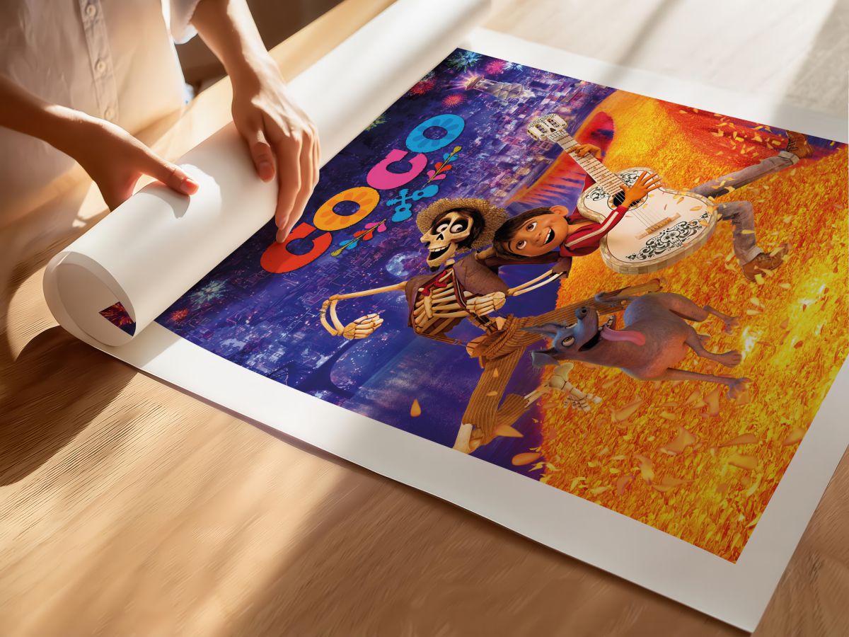 Coco (2017) Film Posteri, rulo yapılmış çerçevesiz poster