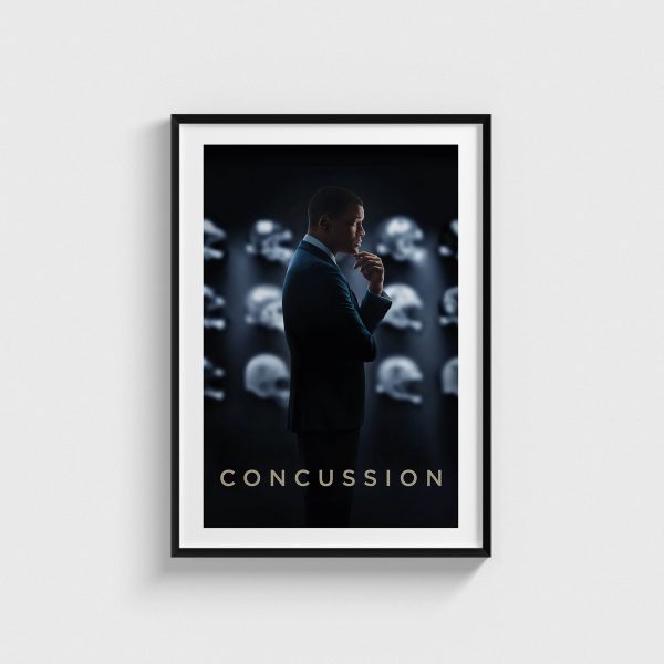 Concussion film posteri, siyah çerçeveli tablo