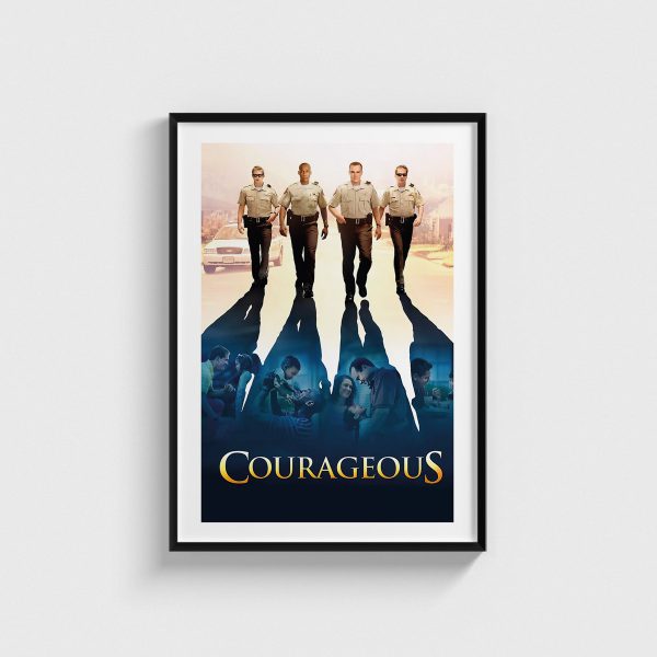 Courageous film posteri, siyah çerçeveli tablo
