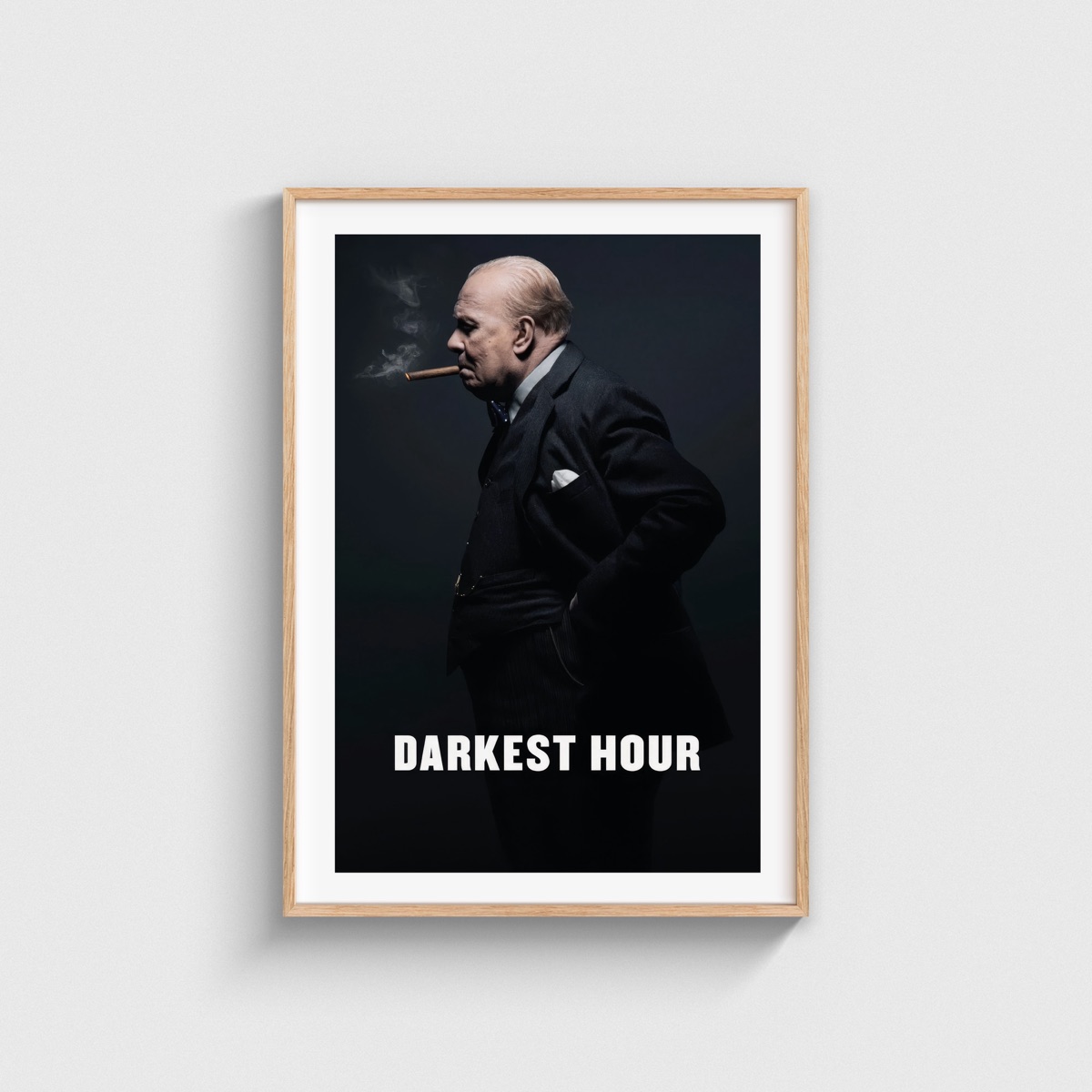 Darkest Hour film posteri, ahşap çerçeveli tablo
