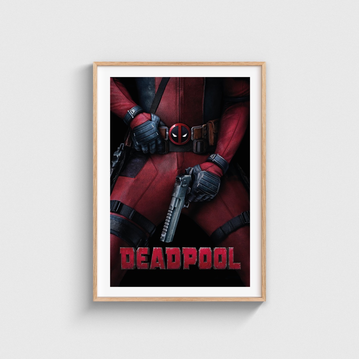 Deadpool film posteri, ahşap çerçeveli tablo