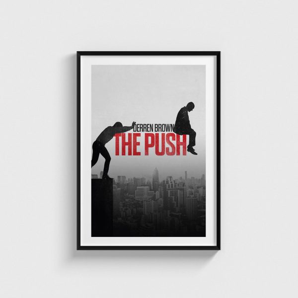 Derren Brown Pushed to the Edge film posteri, siyah çerçeveli tablo