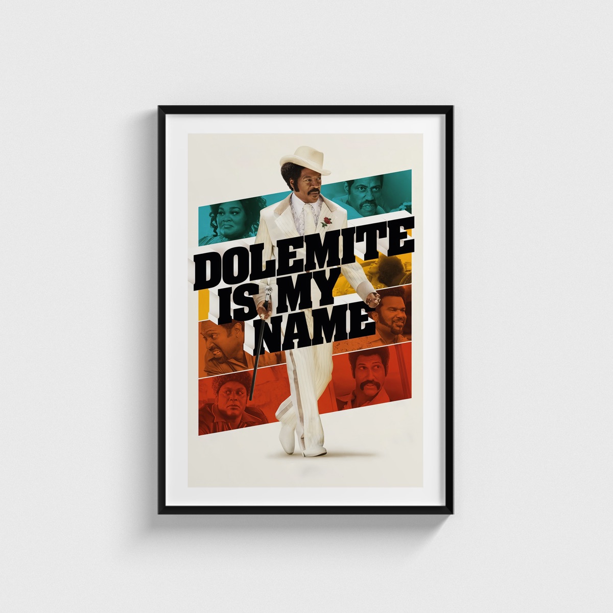 Dolemite Is My Name film posteri, siyah çerçeveli tablo