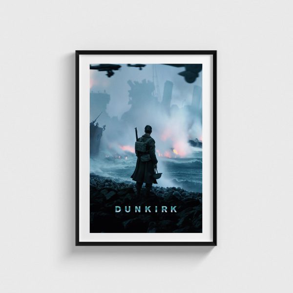 Dunkirk film posteri, siyah çerçeveli tablo