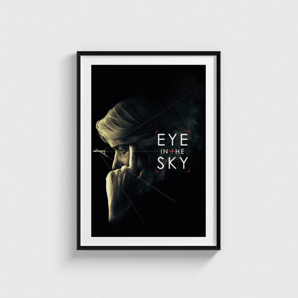 Eye in the Sky film posteri, siyah çerçeveli tablo
