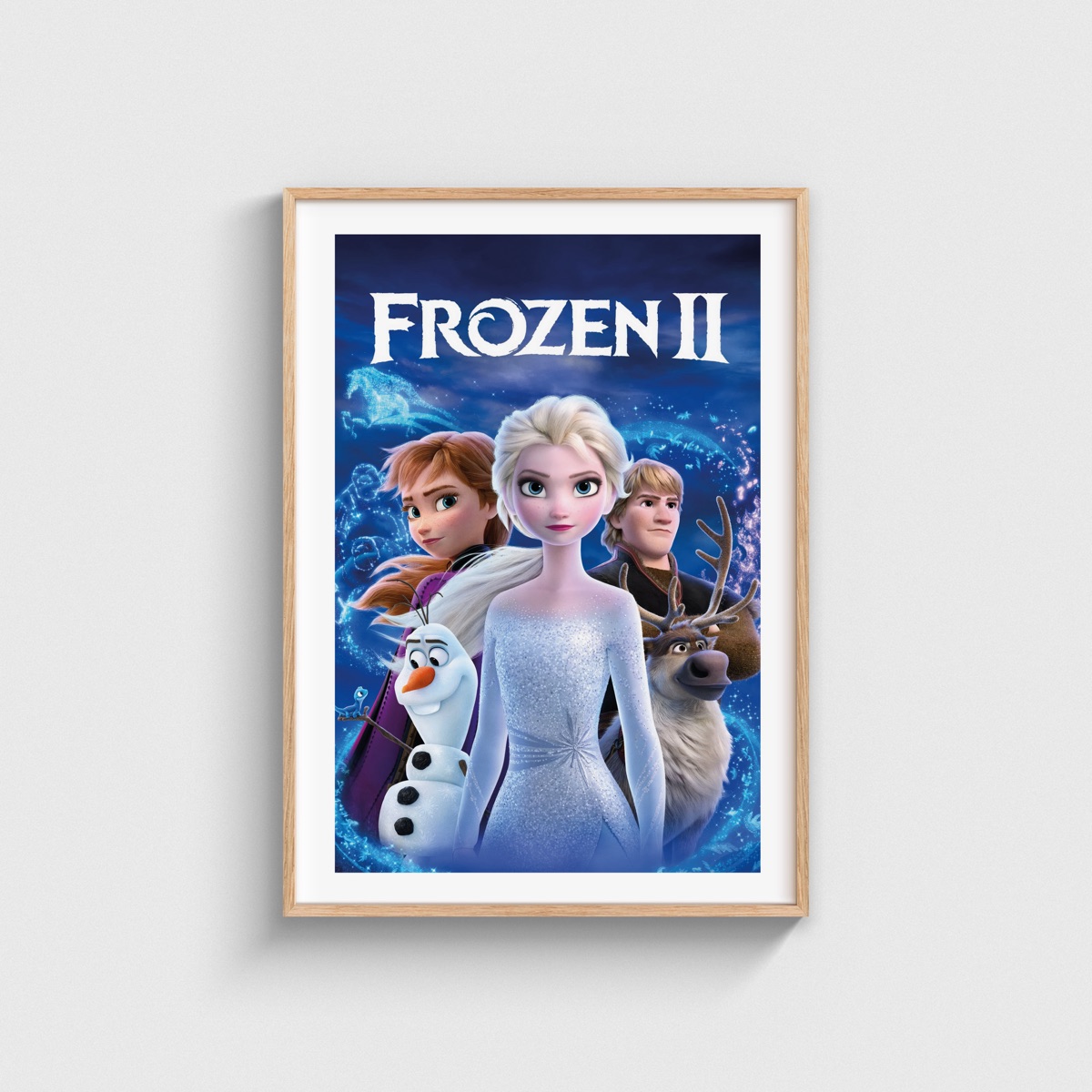 Frozen II film posteri, ahşap çerçeveli tablo