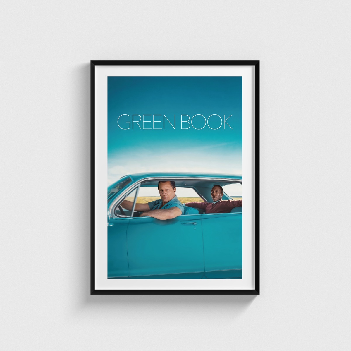 Green Book film posteri, siyah çerçeveli tablo