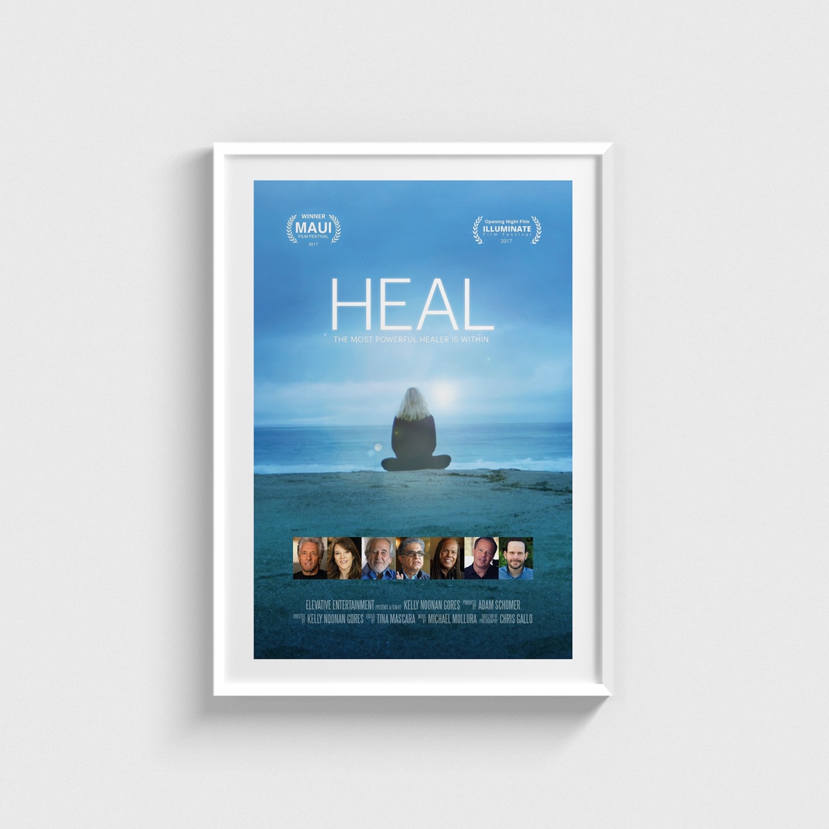 Heal film posteri, beyaz çerçeveli tablo