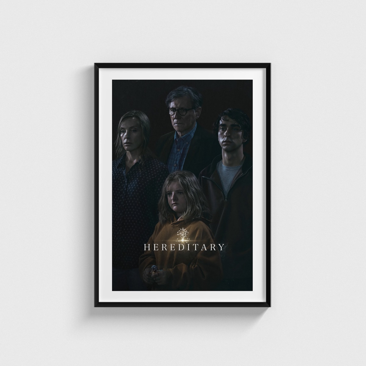 Hereditary film posteri, siyah çerçeveli tablo