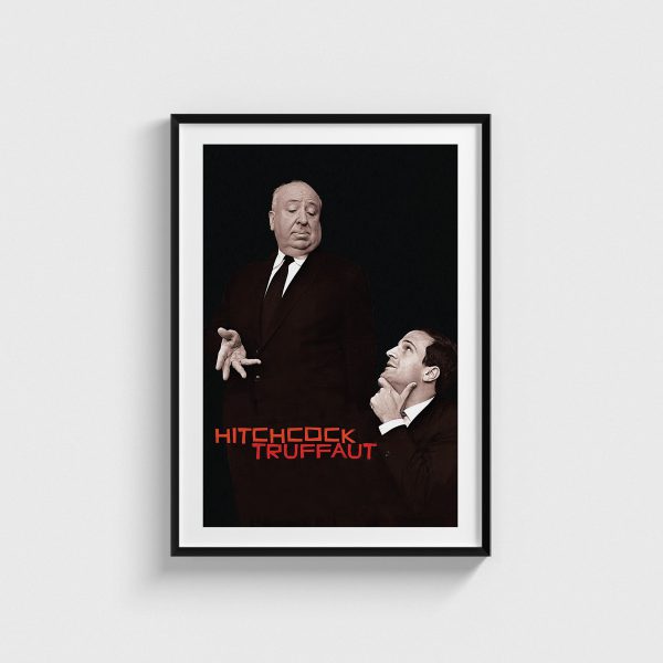 Hitchcock Truffaut film posteri, siyah çerçeveli tablo