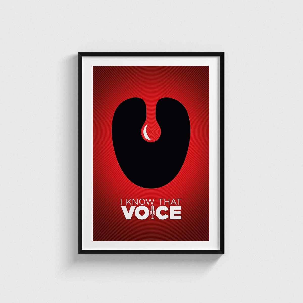 I Know That Voice film posteri, siyah çerçeveli tablo