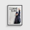 I, Daniel Blake film posteri, siyah çerçeveli tablo