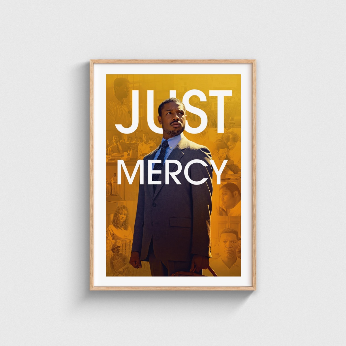 Just Mercy film posteri, ahşap çerçeveli tablo