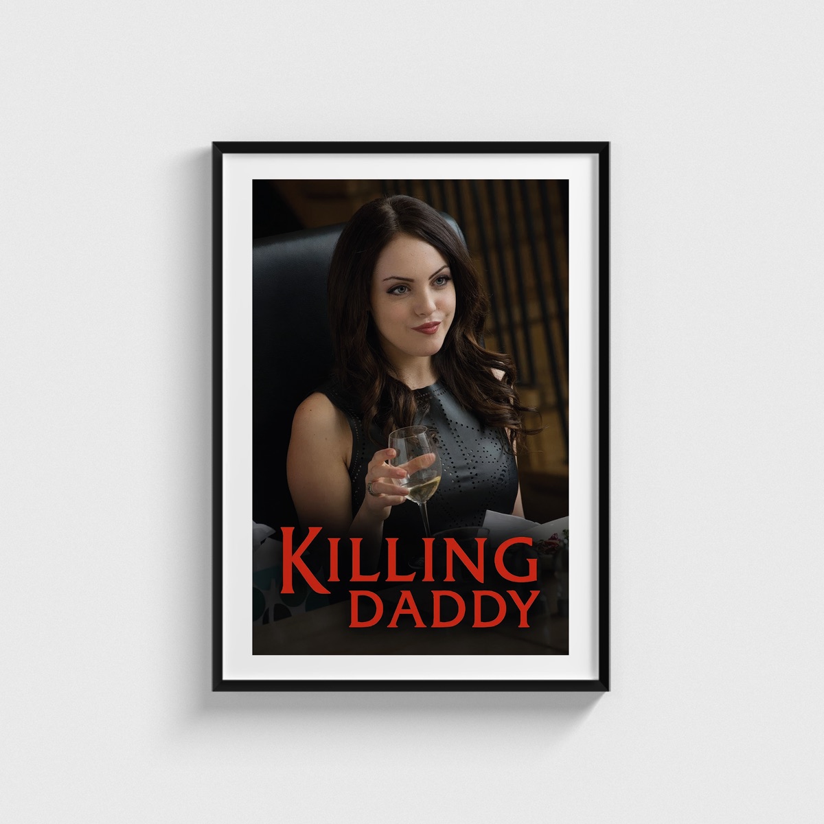 Killing Daddy film posteri, siyah çerçeveli tablo