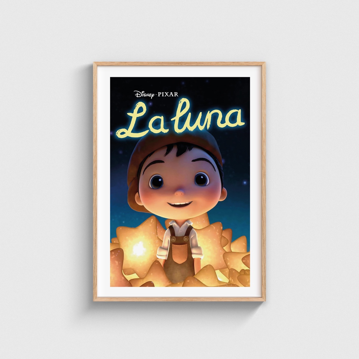 La luna film posteri, ahşap çerçeveli tablo