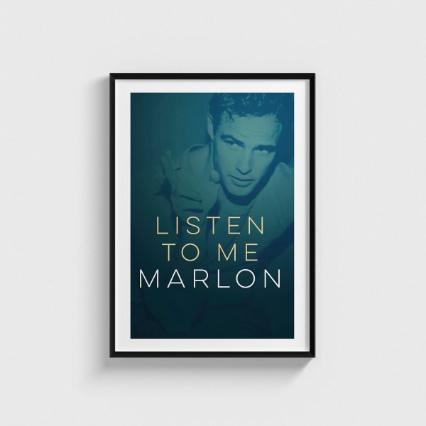 Listen to Me Marlon film posteri, siyah çerçeveli tablo