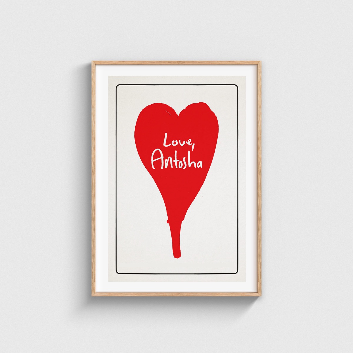 Love, Antosha film posteri, ahşap çerçeveli tablo