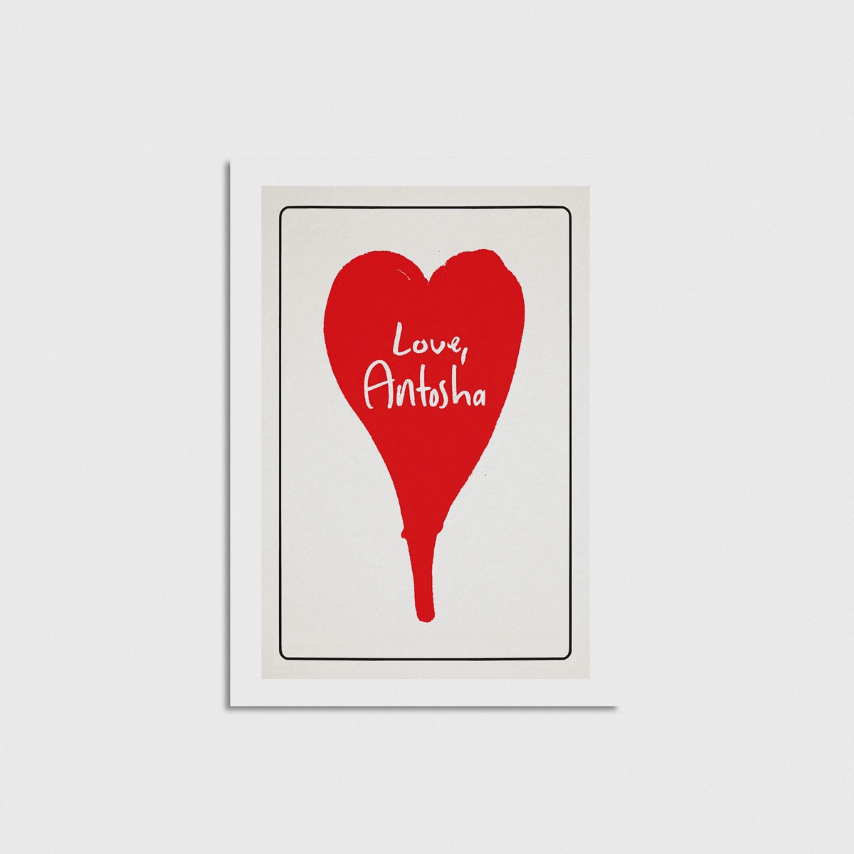 Love, Antosha film posteri, çerçevesiz poster