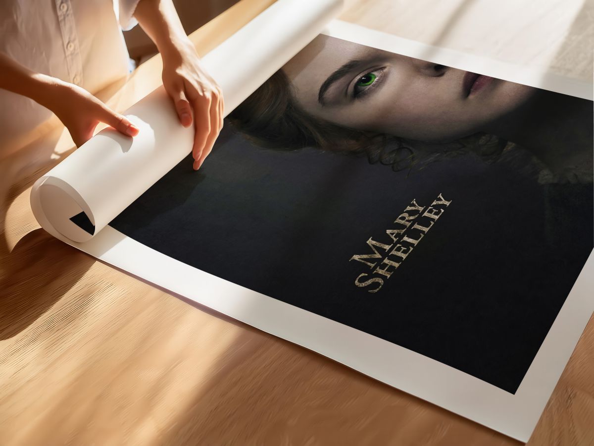 Mary Shelley (2017) Film Posteri, rulo yapılmış çerçevesiz poster