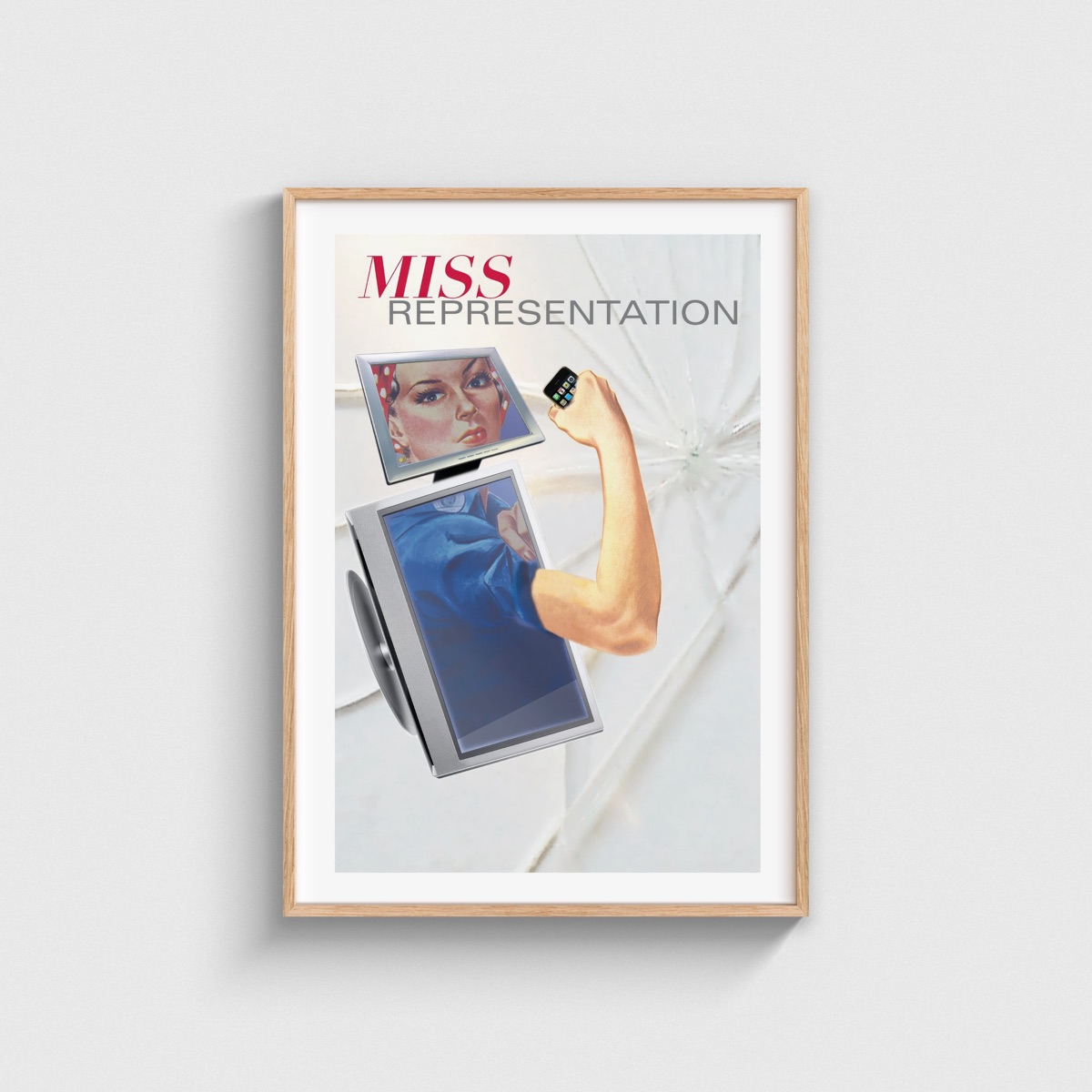 Miss Representation film posteri, ahşap çerçeveli tablo