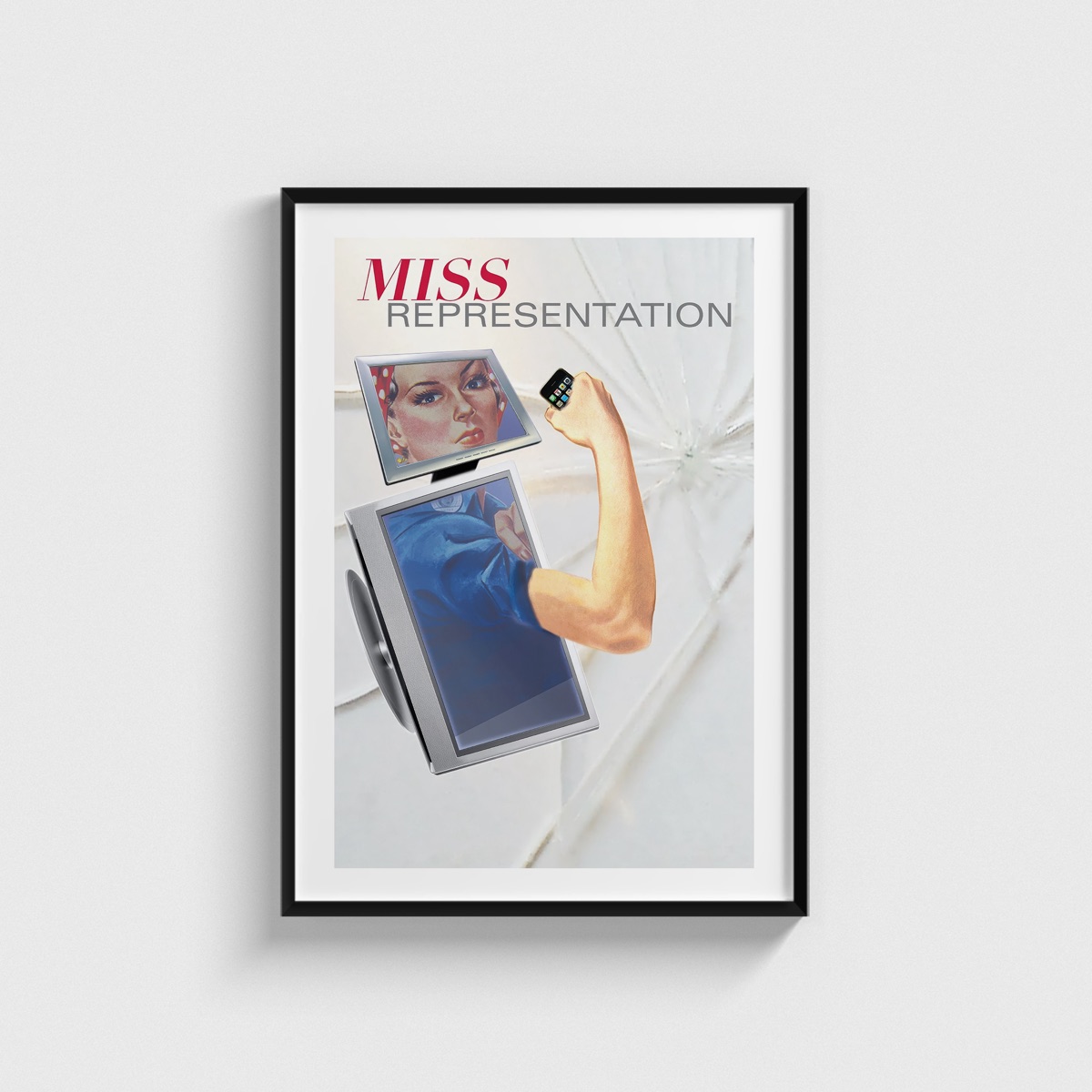 Miss Representation film posteri, siyah çerçeveli tablo
