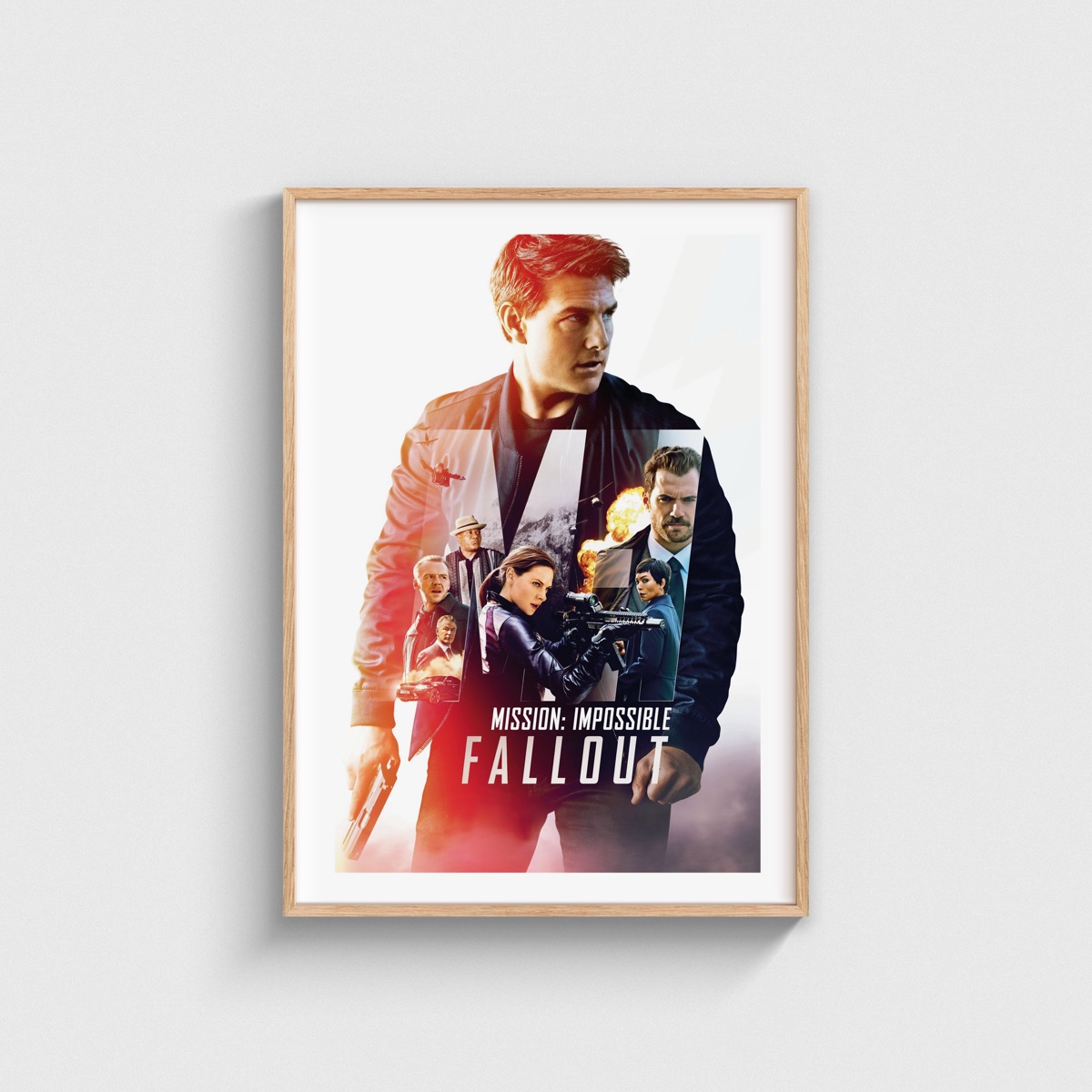 Mission Impossible - Fallout film posteri, ahşap çerçeveli tablo