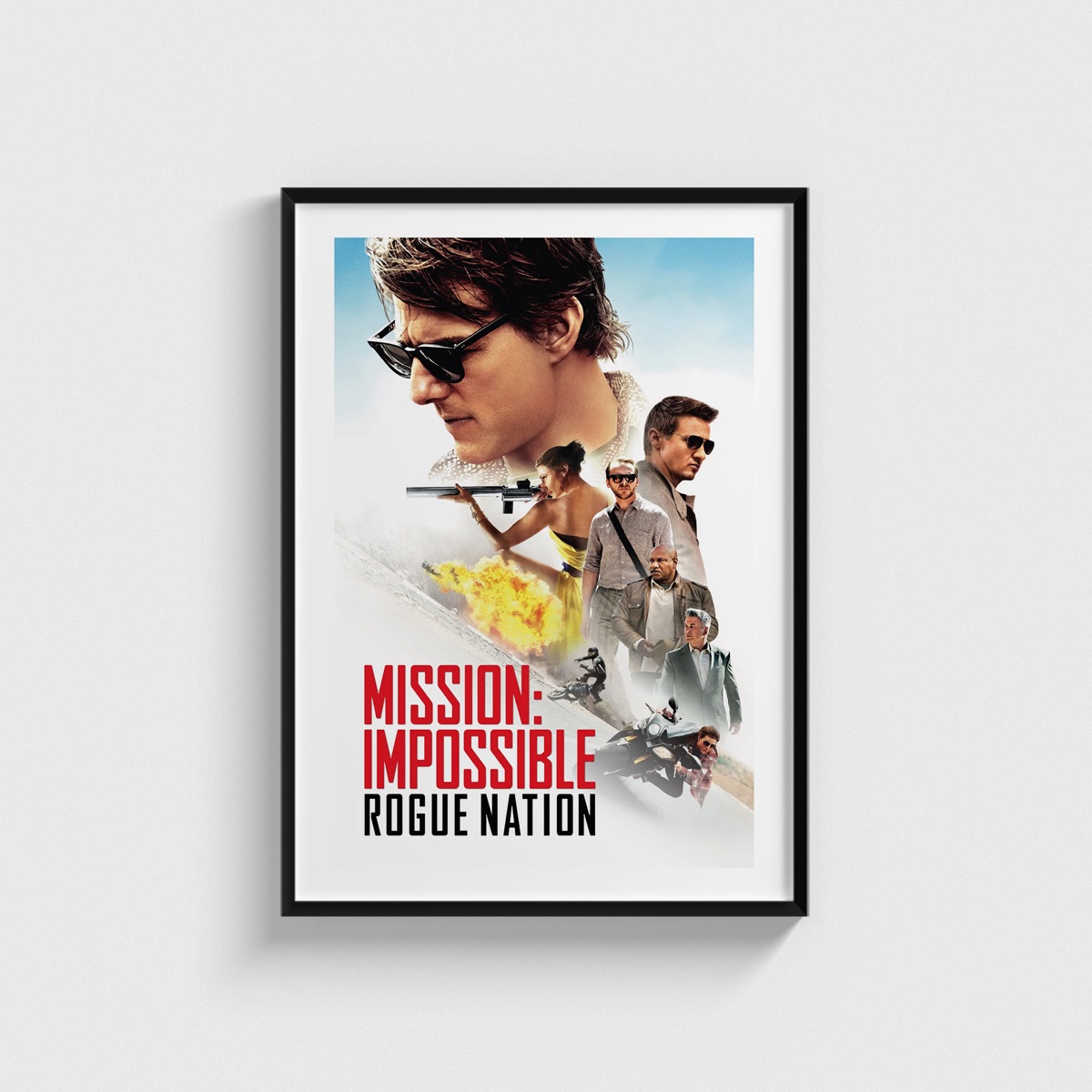 Mission Impossible - Rogue Nation film posteri, siyah çerçeveli tablo