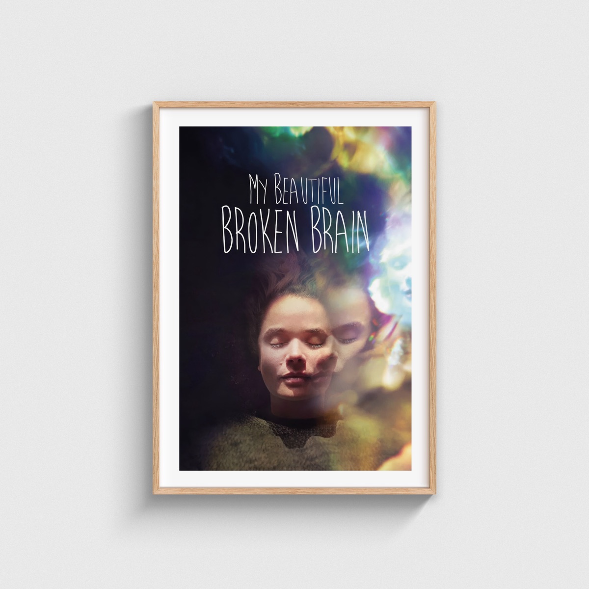 My Beautiful Broken Brain film posteri, ahşap çerçeveli tablo