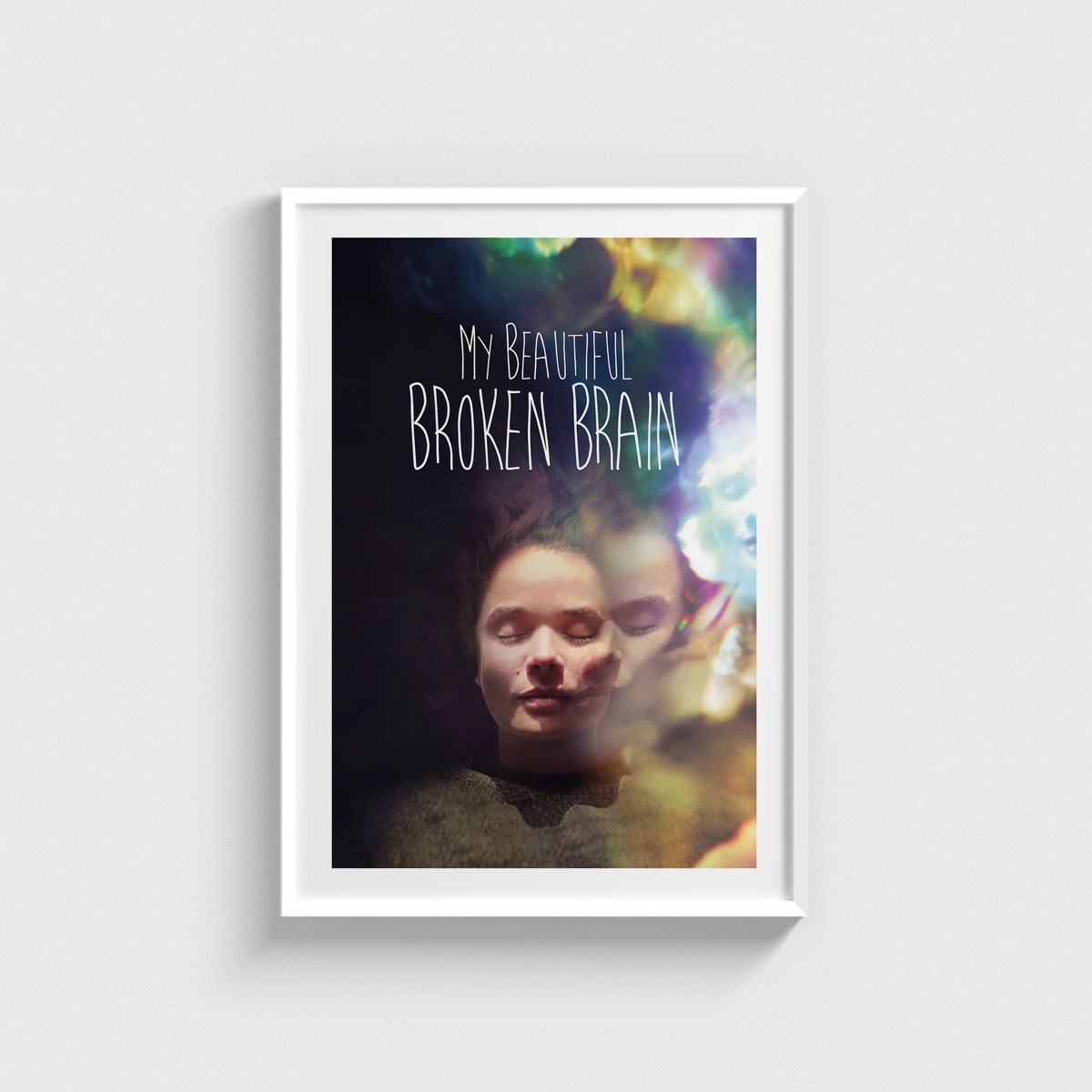 My Beautiful Broken Brain film posteri, beyaz çerçeveli tablo