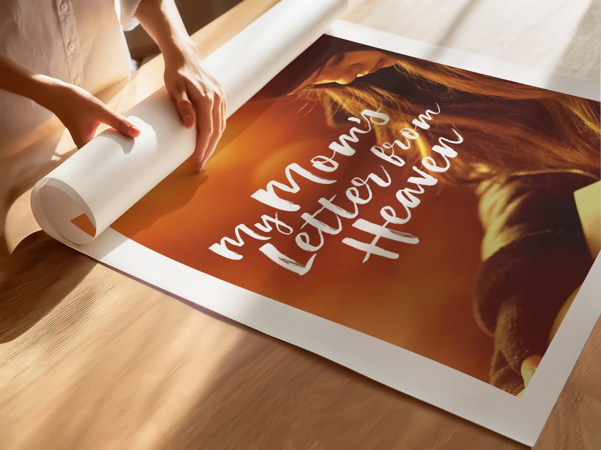 My Mom’s Letter from Heaven (2019) Film Posteri, rulo yapılmış çerçevesiz poster