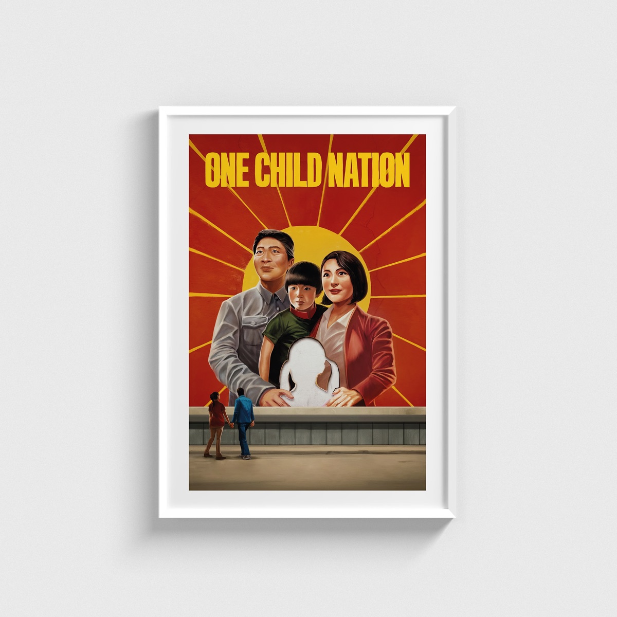 One Child Nation film posteri, beyaz çerçeveli tablo