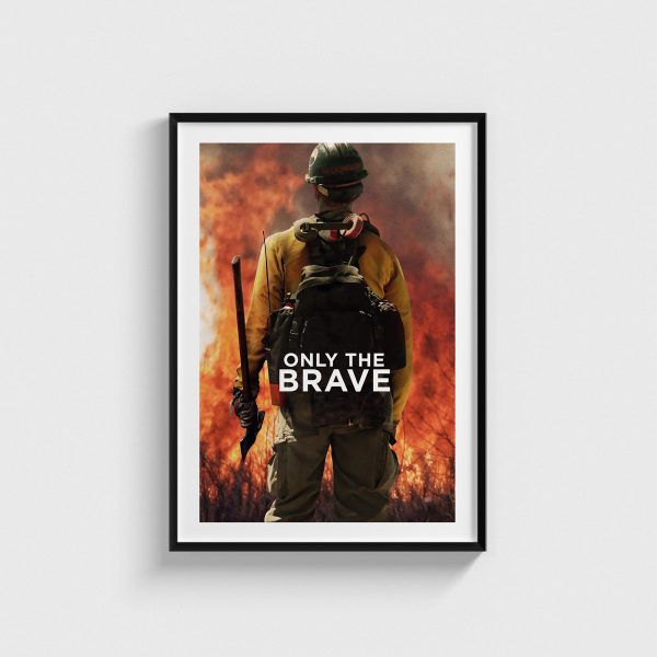 Only the Brave film posteri, siyah çerçeveli tablo