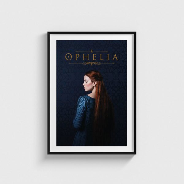 Ophelia film posteri, siyah çerçeveli tablo