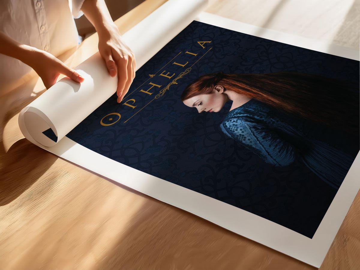 Ophelia (2019) Film Posteri, rulo yapılmış çerçevesiz poster