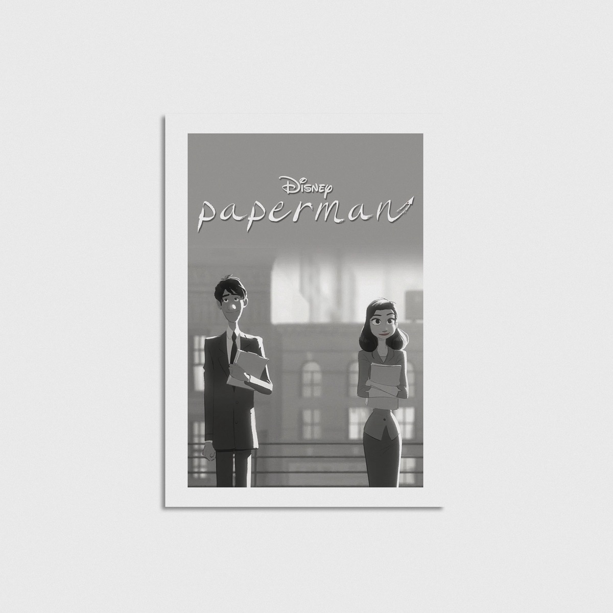Paperman film posteri, çerçevesiz poster