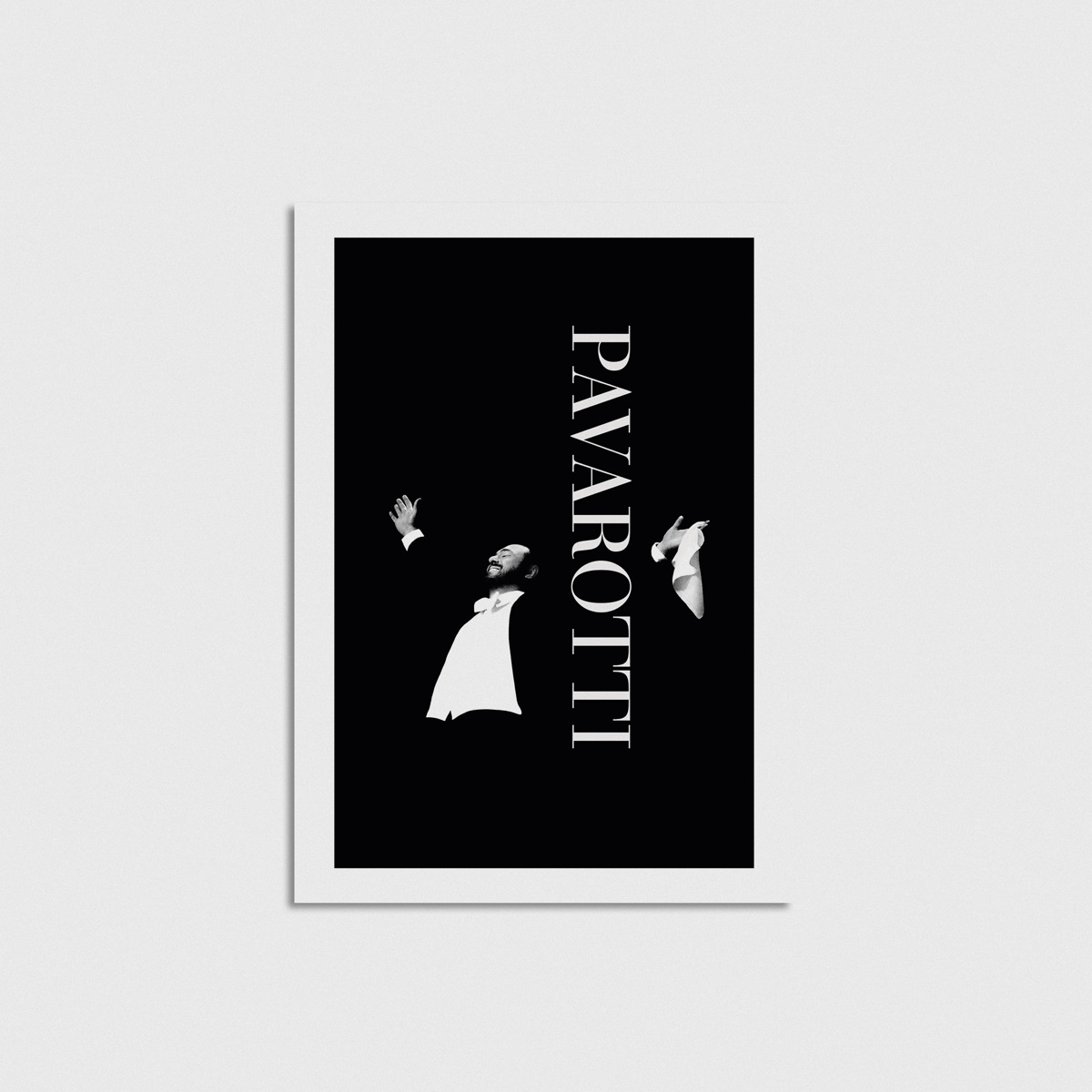 Pavarotti film posteri, çerçevesiz poster